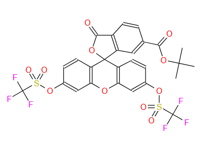 Spiro[isobenzofuran-1(3H),9'-[9H]xanthene]-6-carboxylic acid, 3-oxo-3',6'-bis[[(trifluoromethyl)sulfonyl]oxy]-, 1,1-dimethylethyl ester