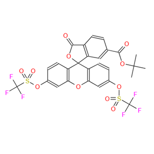 Spiro[isobenzofuran-1(3H),9'-[9H]xanthene]-6-carboxylic acid, 3-oxo-3',6'-bis[[(trifluoromethyl)sulfonyl]oxy]-, 1,1-dimethylethyl ester
