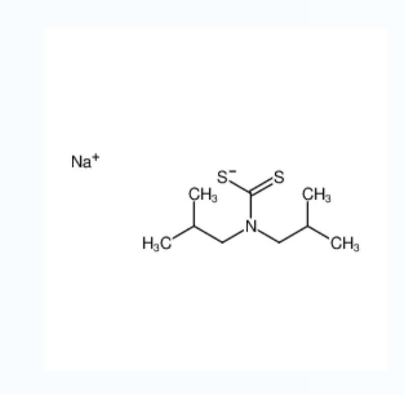 二异丁基氨基二硫代甲酸钠,sodium,N,N-bis(2-methylpropyl)carbamodithioate