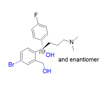 艾司西酞普兰杂质18,(RS)-1-(4-bromo-2-(hydroxymethyl)phenyl)-4-(dimethylamino)- 1-(4-fluorophenyl)butan-1-ol