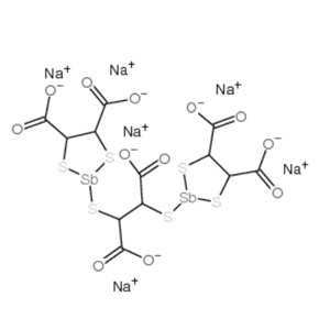 2,2'-[(1,2-dicarboxyethylene)bis(thio)]bis[1,3,2-dithiastibolane-4,5-dicarboxylic] acid