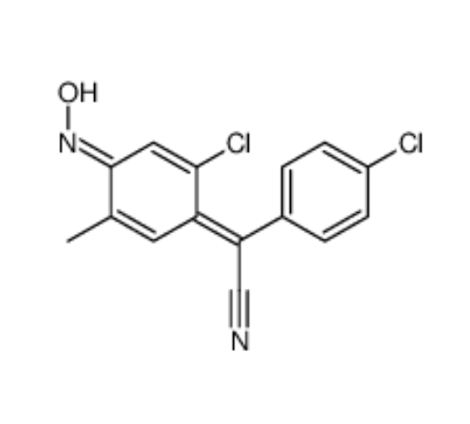 2-(2-chloro-4-hydroxyimino-5-methylcyclohexa-2,5-dien-1-ylidene)-2-(4-chlorophenyl)acetonitrile,2-(2-chloro-4-hydroxyimino-5-methylcyclohexa-2,5-dien-1-ylidene)-2-(4-chlorophenyl)acetonitrile