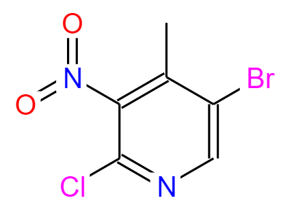 2-氯-3-硝基-4-甲基-5-溴吡啶,5-Bromo-2-chloro-4-methyl-3-nitro-pyridine