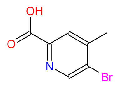 2-羧酸-4-甲基-5-溴吡啶,5-BROMO-4-METHYL-PYRIDINE-2-CARBOXYLIC ACID