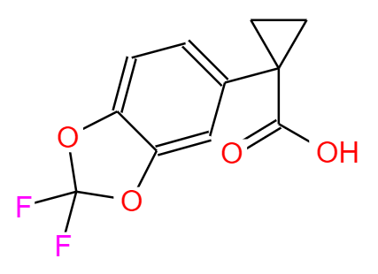 1-(2,2-二氟苯并[D][1,3]二氧杂环戊烯-5-基)环丙烷甲酸,1-(2,2-Difluoro-benzo[1,3]dioxol-5-yl)-cyclopropanecarboxylicacid