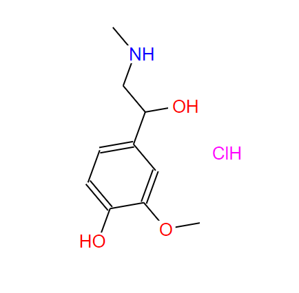 (+/-)-變腎上腺素鹽酸鹽,4-(1-Hydroxy-2-(methylamino)ethyl)-2-methoxyphenol hydrochloride