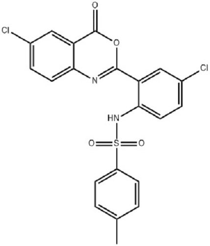 Benzenesulfonamide, N-[4-chloro-2-(6-chloro-4-oxo-4H-3,1-benzoxazin-2-yl)phenyl]-4-methyl-