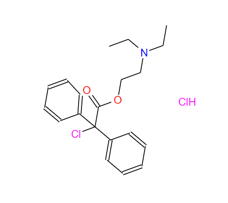 Benzeneacetic acid, a-chloro-a-phenyl-, 2-(diethylamino)ethylester, hydrochloride (1:1),Benzeneacetic acid, a-chloro-a-phenyl-, 2-(diethylamino)ethylester, hydrochloride (1:1)