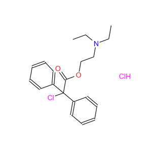 Benzeneacetic acid, a-chloro-a-phenyl-, 2-(diethylamino)ethylester, hydrochloride (1:1),Benzeneacetic acid, a-chloro-a-phenyl-, 2-(diethylamino)ethylester, hydrochloride (1:1)