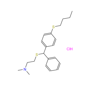 2-[(4-butylsulfanylphenyl)-phenylmethyl]sulfanylethyl-dimethylazanium,chloride,2-[(4-butylsulfanylphenyl)-phenylmethyl]sulfanylethyl-dimethylazanium,chloride