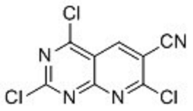 2,4,7-trichloropyrido[2,3-d]pyrimidine-6-carbonitrile,2,4,7-trichloropyrido[2,3-d]pyrimidine-6-carbonitrile