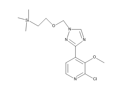 2-chloro-3-methoxy-4-(1-((2-(trimethylsilyl)ethoxy)methyl)-1H-1,2,4-triazol-3-yl)pyridine,2-chloro-3-methoxy-4-(1-((2-(trimethylsilyl)ethoxy)methyl)-1H-1,2,4-triazol-3-yl)pyridine