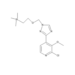2-chloro-3-methoxy-4-(1-((2-(trimethylsilyl)ethoxy)methyl)-1H-1,2,4-triazol-3-yl)pyridine