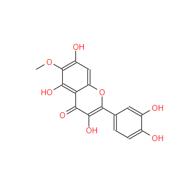 2-(3,4-二羥基苯基)-3,5,7-三羥基-6-甲氧基-4-苯并吡喃酮,2-(3,4-dihydroxyphenyl)-3,5,7-trihydroxy-6-methoxy-4-benzopyrone