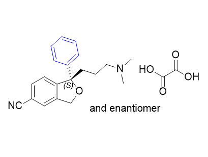 艾司西酞普兰杂质11,(1RS)-1-[3-(dimethylamino)propyl]-1-phenyl-1,3-dihydro-     2-benzofuran-5-carbonitrile