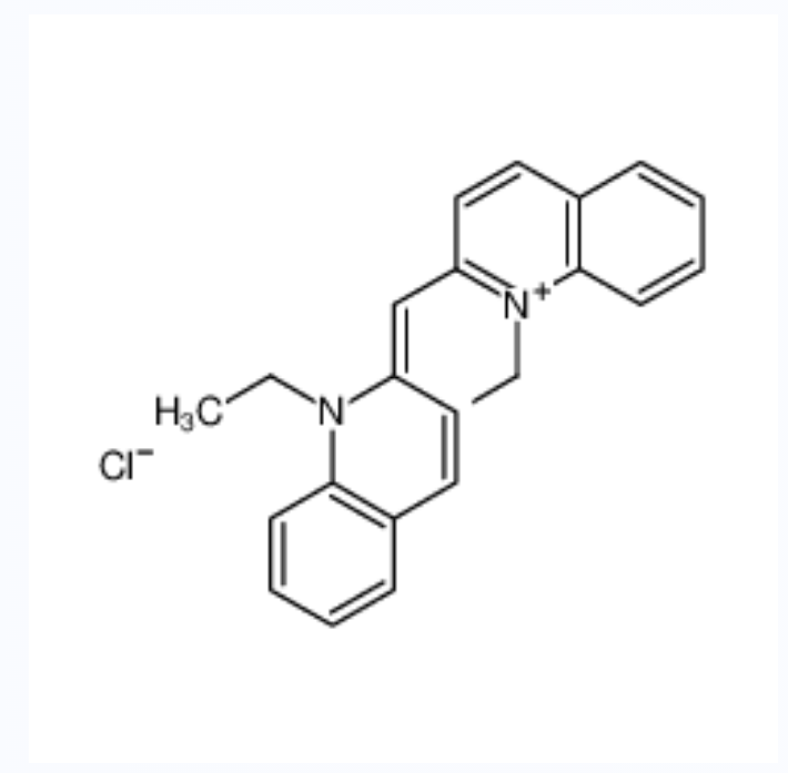 1-乙基-2-[(1-乙基喹啉-2-亚基)甲基]喹啉-1-鎓氯化物,1,1'-diethyl-2,2'-cyanine chloride