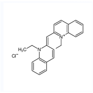 1-乙基-2-[(1-乙基喹啉-2-亚基)甲基]喹啉-1-鎓氯化物