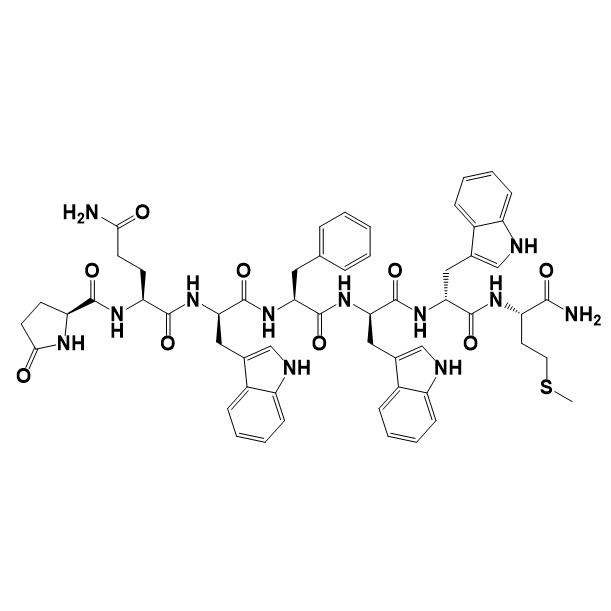 Pyr-Gln-D-Trp-Phe-D-Trp-D-Trp-Met-NH2,G-Protein antagonist peptide