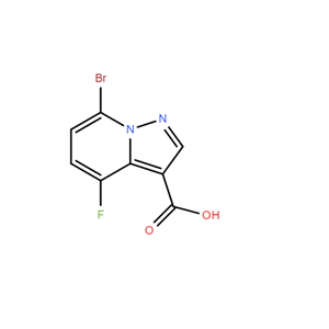 7-溴-4-氟吡唑并[1,5-A]吡啶-3-羧酸