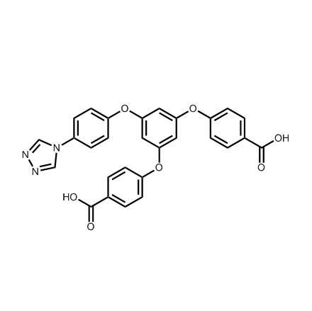 4,4'-((5-(4-(4H-1,2,4-triazol-4-yl)phenoxy)-1,3-phenylene)bis(oxy))dibenzoic acid