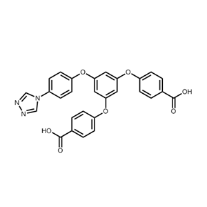 4,4'-((5-(4-(4H-1,2,4-triazol-4-yl)phenoxy)-1,3-phenylene)bis(oxy))dibenzoic acid