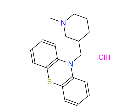 哌卡嗪鹽酸鹽,10-[(1-methyl-3-piperidyl)methyl]-10H-phenothiazine monohydrochloride