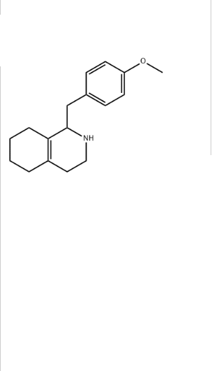 1-(4-甲氧基苄基)-1,2,3,4,5,6,7,8-八氢异喹啉,1,2,3,4,5,6,7,8-octahydro-1-[(4-methoxyphenyl)methyl]isoquinoline