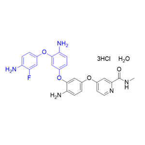瑞戈非尼杂质09,4-(4-amino-3-(4-amino-3-(4-amino-3-fluorophenoxy)phenoxy) phenoxy)-N-methylpicolinamide trihydrochloride hydrate