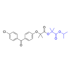 非诺贝特杂质05,1-methylethyl 2-[[2-[4-(4-chlorobenzoyl)phenoxy]-2- methylpropanoyl]oxy]-2-methylpropanoate