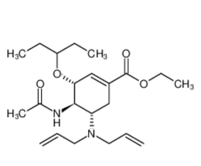 奥司他韦中间体,(3R,4R,5S)-ethyl 4-acetamido-5-(diallylamino)-3-(pentan-3-yloxy)cyclohex-1-enecarboxylate