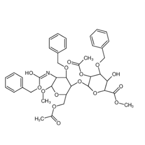 磺达肝癸钠二糖中间体,Methyl 6-O-acetyl-4-O-(2-O-acetyl-3-O-benzyl-6-methyl-α-L-idopyra nuronosyl)-3-O-benzyl-2-{[(benzyloxy)carbonyl]amino}-2-deoxy-α-D- glucopyranoside