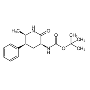 Carbamic acid, N-[(3S,5S,6R)-6-methyl-2-oxo-5-phenyl-3-piperidinyl]-, 1,1-dimethylethyl ester,Carbamic acid, N-[(3S,5S,6R)-6-methyl-2-oxo-5-phenyl-3-piperidinyl]-, 1,1-dimethylethyl ester