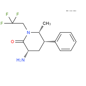 2-Piperidinone, 3-amino-6-methyl-5-phenyl-1-(2,2,2-trifluoroethyl)-, (3S,5S,6R)-