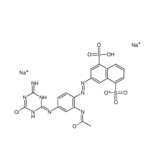 disodium 3-[[2-(acetylamino)-4-[(4-amino-6-chloro-1,3,5-triazin-2-yl)amino]phenyl]azo]naphthalene-1,,disodium 3-[[2-(acetylamino)-4-[(4-amino-6-chloro-1,3,5-triazin-2-yl)amino]phenyl]azo]naphthalene-1,5-disulphonate