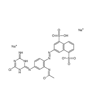 disodium 3-[[2-(acetylamino)-4-[(4-amino-6-chloro-1,3,5-triazin-2-yl)amino]phenyl]azo]naphthalene-1,,disodium 3-[[2-(acetylamino)-4-[(4-amino-6-chloro-1,3,5-triazin-2-yl)amino]phenyl]azo]naphthalene-1,5-disulphonate