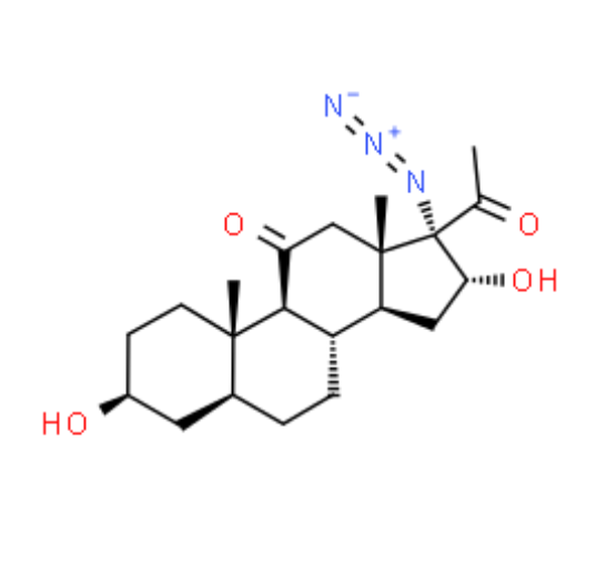 17-azido-3beta,16alpha-dihydroxy-5alpha-pregnane-11,20-dione,17-azido-3beta,16alpha-dihydroxy-5alpha-pregnane-11,20-dione