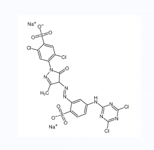 活性黄1,disodium 2,5-dichloro-4-[4-[[5-[(4,6-dichloro-1,3,5-triazin-2-yl)amino]-2-sulphonatophenyl]azo]-4,5-dihydro-3-methyl-5-oxo-1H-pyrazol-1-yl]benzenesulphonate