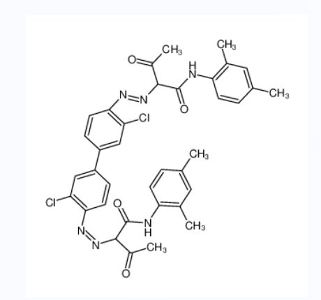联苯胺黄,2-[[2-chloro-4-[3-chloro-4-[[1-(2,4-dimethylanilino)-1,3-dioxobutan-2-yl]diazenyl]phenyl]phenyl]diazenyl]-N-(2,4-dimethylphenyl)-3-oxobutanamide