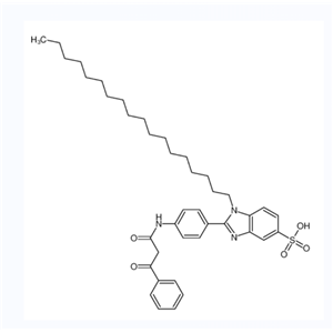 2-[4-[(1,3-二氧代-3-苯基丙基)氨基]苯基]-1-十八烷基-1H-苯并咪唑-5-磺酸	