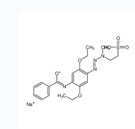 2-[3-(4-苯甲酰胺基-2,5-二乙氧基苯基)-1-甲基-2-三氮烯-]乙烷磺酸钠,Sodium 2-{3-[4-(benzoylamino)-2,5-diethoxyphenyl]-1-methyl-2-tria zen-1-yl}ethanesulfonate