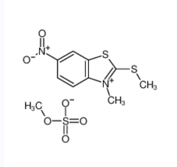 3-甲基-2-(甲硫基)-6-硝基苯并噻唑鎓硫酸甲酯鹽,3-methyl-2-methylsulfanyl-6-nitro-1,3-benzothiazol-3-ium,methyl sulfate