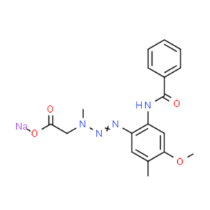 sodium [3-(4-benzamido-6-methoxy-m-tolyl)-1-methyl-2-triazeno]acetate,sodium [3-(4-benzamido-6-methoxy-m-tolyl)-1-methyl-2-triazeno]acetate