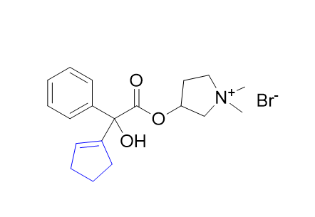 格隆溴铵杂质06,3-(2-(cyclopent-1-en-1-yl)-2-hydroxy-2-phenylacetoxy)-1,1-dimethylpyrrolidin-1-ium bromide