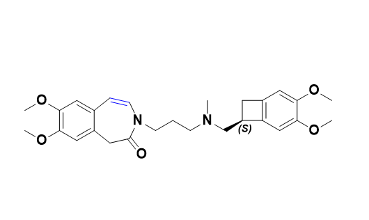 伊伐布雷定杂质D,(S)-3-(3-(((3,4-dimethoxybicyclo[4.2.0]octa-1(6),2,4-trien-7-yl) methyl)(methyl)amino)propyl)-7,8-dimethoxy-1,3-dihydro-2H- benzo[d]azepin-2-one