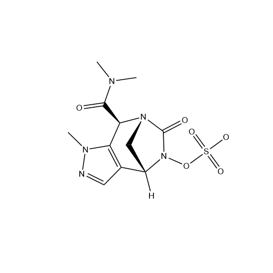 ETX 0462,(4R,7R,8S)-8-(dimethylcarbamoyl)-1-methyl-6-oxo-4,8-dihydro-1H-4,7-methanopyrazolo[3,4-e][1,3]diazepin-5(6H)-yl hydrogen sulfate