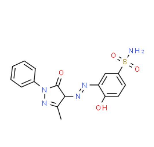 3-[(4,5-dihydro-3-methyl-5-oxo-1-phenyl-1H-pyrazol-4-yl)azo]-4-hydroxybenzenesulphonamide,3-[(4,5-dihydro-3-methyl-5-oxo-1-phenyl-1H-pyrazol-4-yl)azo]-4-hydroxybenzenesulphonamide