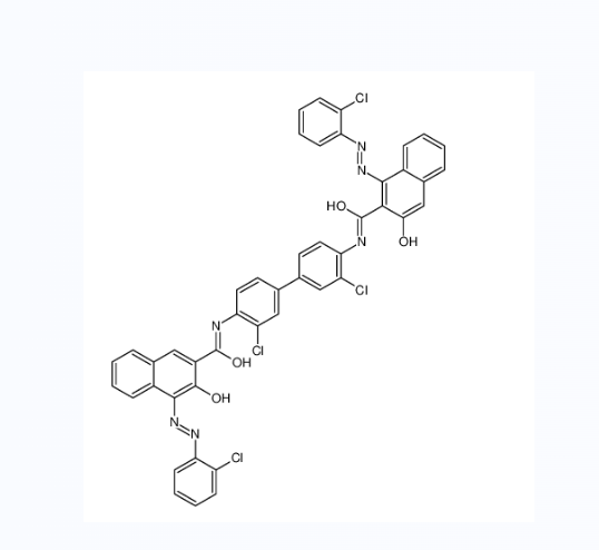 颜料橙31,1-[(2-Chlorophenyl)diazenyl]-N-[3,3'-dichloro-4'-({4-[(2-chloroph enyl)diazenyl]-3-hydroxy-2-naphthoyl}amino)-4-biphenylyl]-3-hydro xy-2-naphthamide