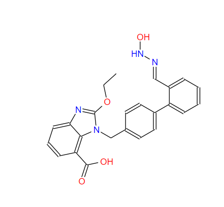 阿齐沙坦杂质 (C),(Z)-2-ethoxy-3-((2'-(N'-hydroxycarbaMiMidoyl)biphenyl-4-yl)Methyl)-3H-benzo[d]iMidazole-4-carboxylic acid