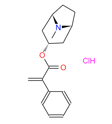 阿朴阿托品盐酸盐,(8-methyl-8-azabicyclo[3.2.1]octan-3-yl) 2-phenylprop-2-enoate,hydrochloride