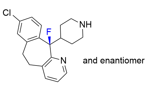 地氯雷他定雜質(zhì)01,(11RS)-8-chloro-11-fluoro-11-(piperidin-4-yl)-6,11- dihydro-5H-benzo[5,6]cyclohepta[1,2-b]pyridine